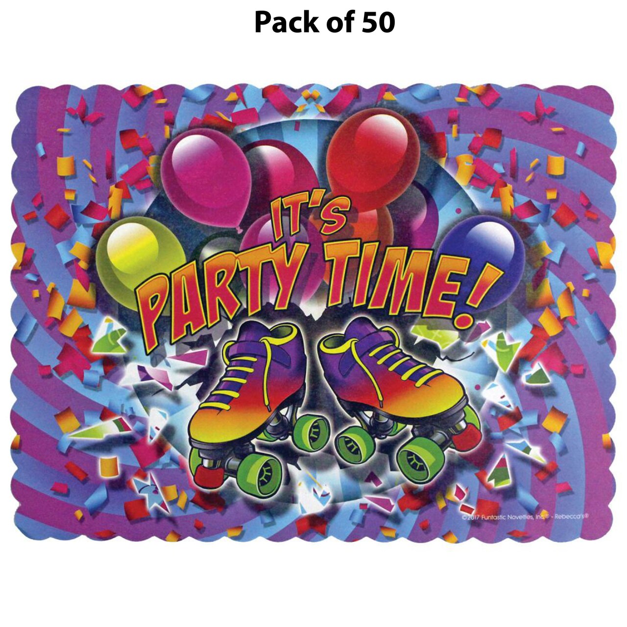 Party Time Skate Paper Placemats | 11 in x 8 1/4 in High quality | Raheev®